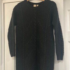 GAP Black Cable Knit‎ Sweater Dress